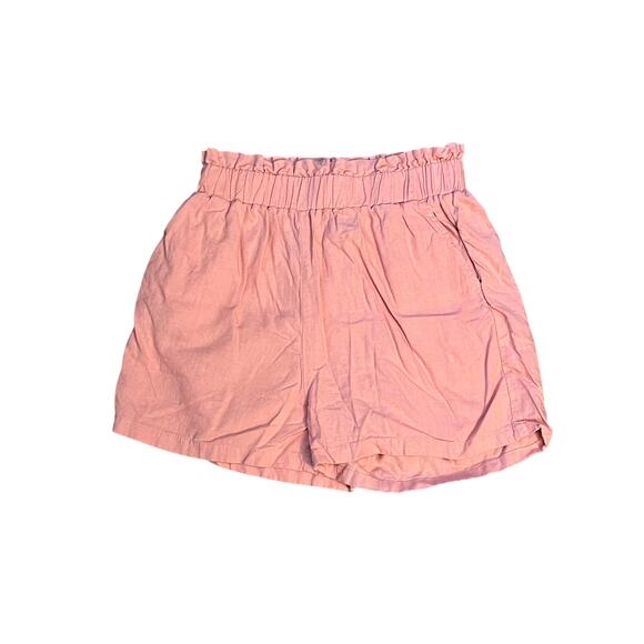 Happily Grey Pants - Happily Grey High Waisted Baggy Shorts Womens Size Medium Light Pink